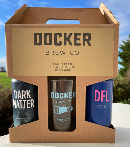 Docker Gift Beer and Glass Gift box (2 Cans)